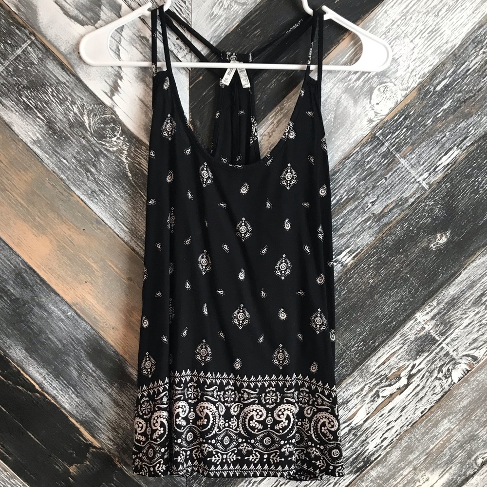 Mudd Black Paisley Tank Top Black